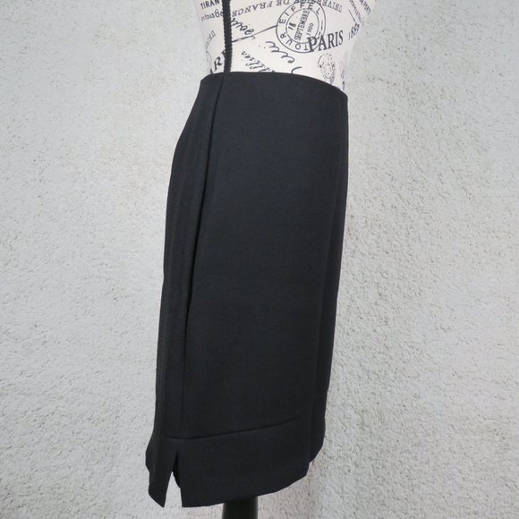 Tenzer* Women's Half Zipper Back w/Hook Fully Lined A-Line Skirt~ Size 6 (Black) - Picture 3 of 6